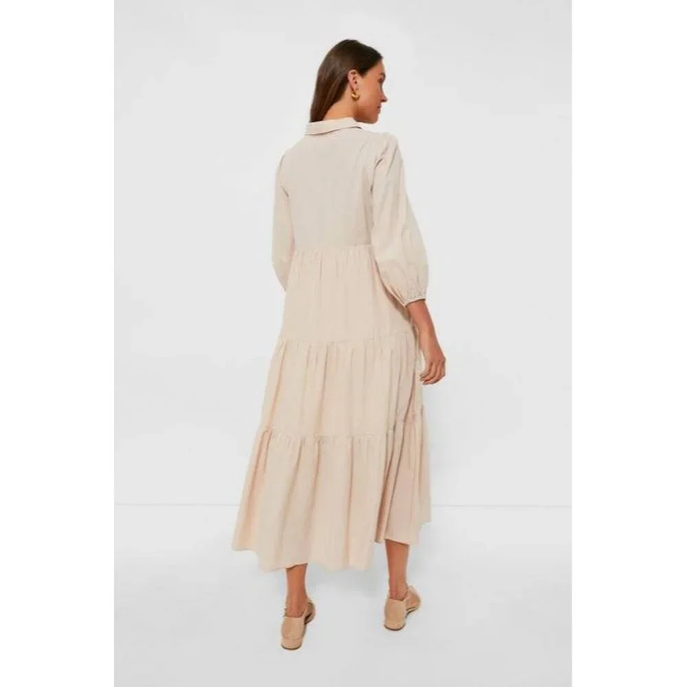 NWT Pomander Place Sandstone Cotton Mabel Maxi Dress in Sandstone Size XXL - Picture 3 of 9